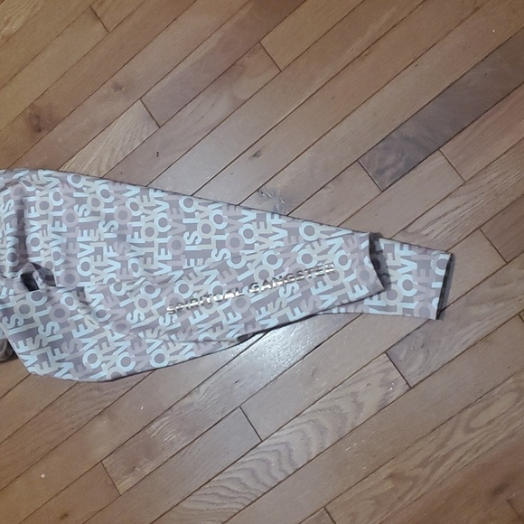 SPIRITUAL GANGSTER HI RISE LOVE SPELL OUT EVERYWHERE LEGGINGS SZ SMALL - Picture 3 of 8